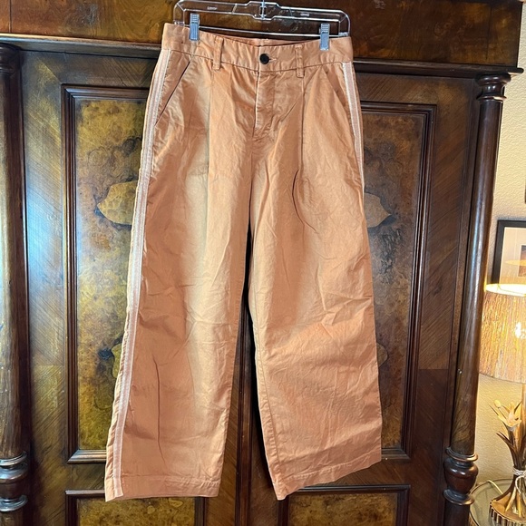 EUC Veronica Beard- Ryder Tuxedo Stripe Pants in Color Clay. Size 4 - Picture 3 of 11